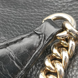 Pre-owned Gucci Soho Black Leather 308982 shoulderbag | stylenewstar