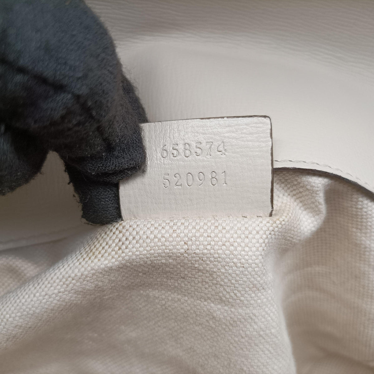 Pre-owned Gucci Horsebit 1955 Beige x White PVC coated canvas×Leather 658574 shoulderbag | stylenewstar