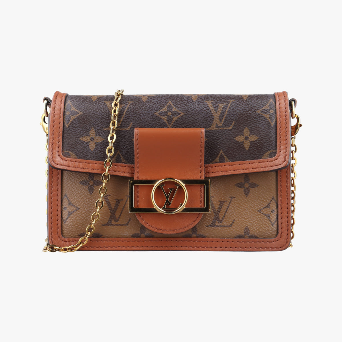 Pre-owned Louis Vuitton Portefeuille Dauphine Brown Monogram Reverse M68746 shoulderbag | stylenewstar