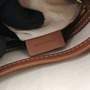 Vintage Celine Triomphe Horizontal Caba Beige x Brown Textile x Leather  shoulderbag | stylenewstar