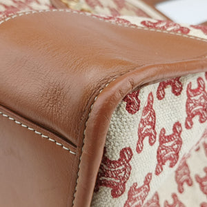 Vintage Celine Triomphe Horizontal Caba Beige x Brown Textile x Leather  shoulderbag | stylenewstar