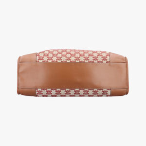 Vintage Celine Triomphe Horizontal Caba Beige x Brown Textile x Leather  shoulderbag | stylenewstar