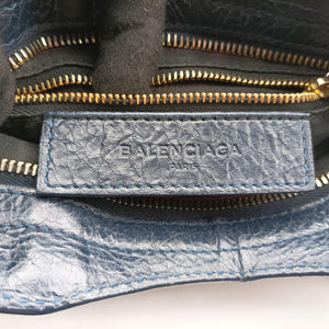 Pre-owned Balenciaga Classic City Mini Navy lambskin  shoulderbag | stylenewstar