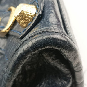 Pre-owned Balenciaga Classic City Mini Navy lambskin  shoulderbag | stylenewstar