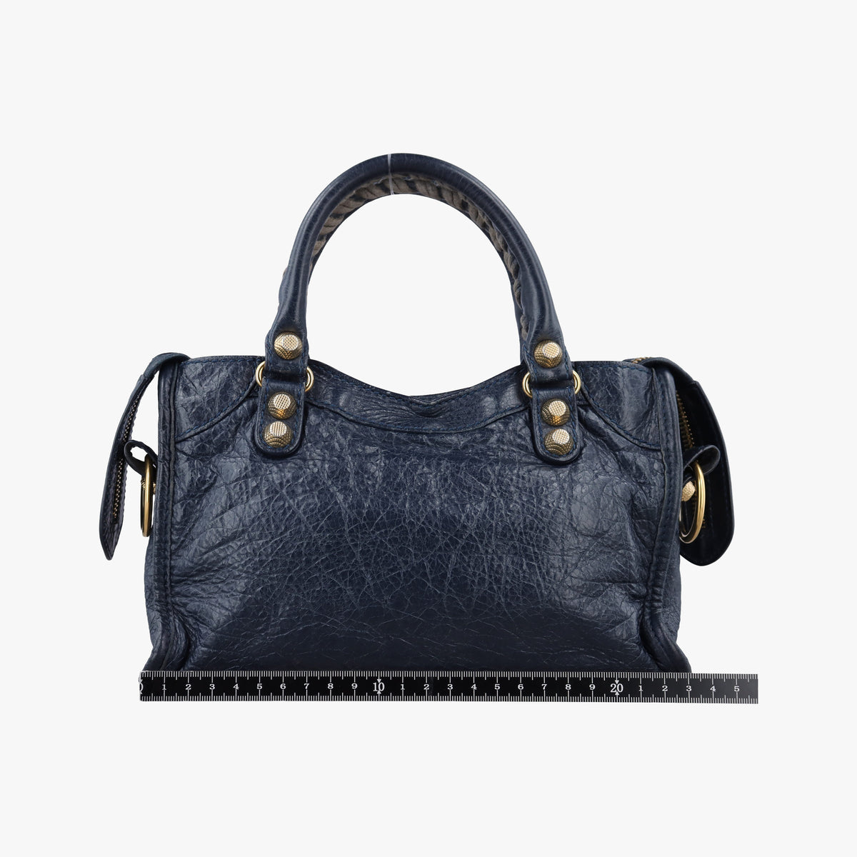 Pre-owned Balenciaga Classic City Mini Navy lambskin  shoulderbag | stylenewstar