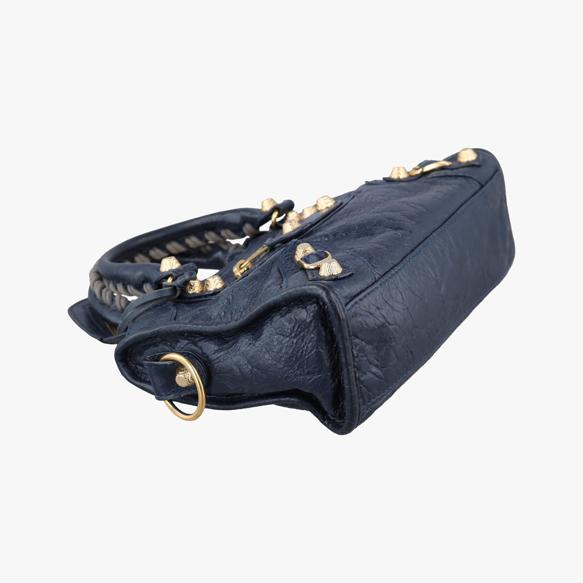 Pre-owned Balenciaga Classic City Mini Navy lambskin  shoulderbag | stylenewstar