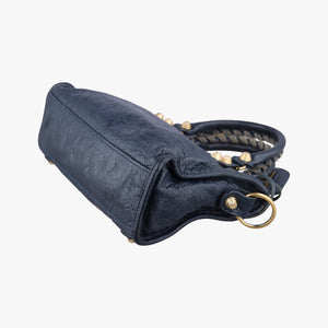Pre-owned Balenciaga Classic City Mini Navy lambskin  shoulderbag | stylenewstar