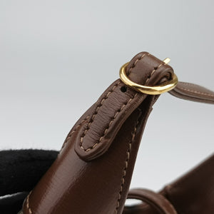 Pre-owned Gucci Jackie 1961 GG Supreme brown x beige PVC coated canvas×Leather 637092 handbag | stylenewstar