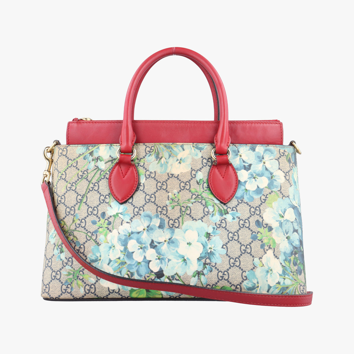 Pre-owned Gucci GG Blooms beige×Red×Multicolour PVC coated canvas×Leather 409534 shoulderbag | stylenewstar