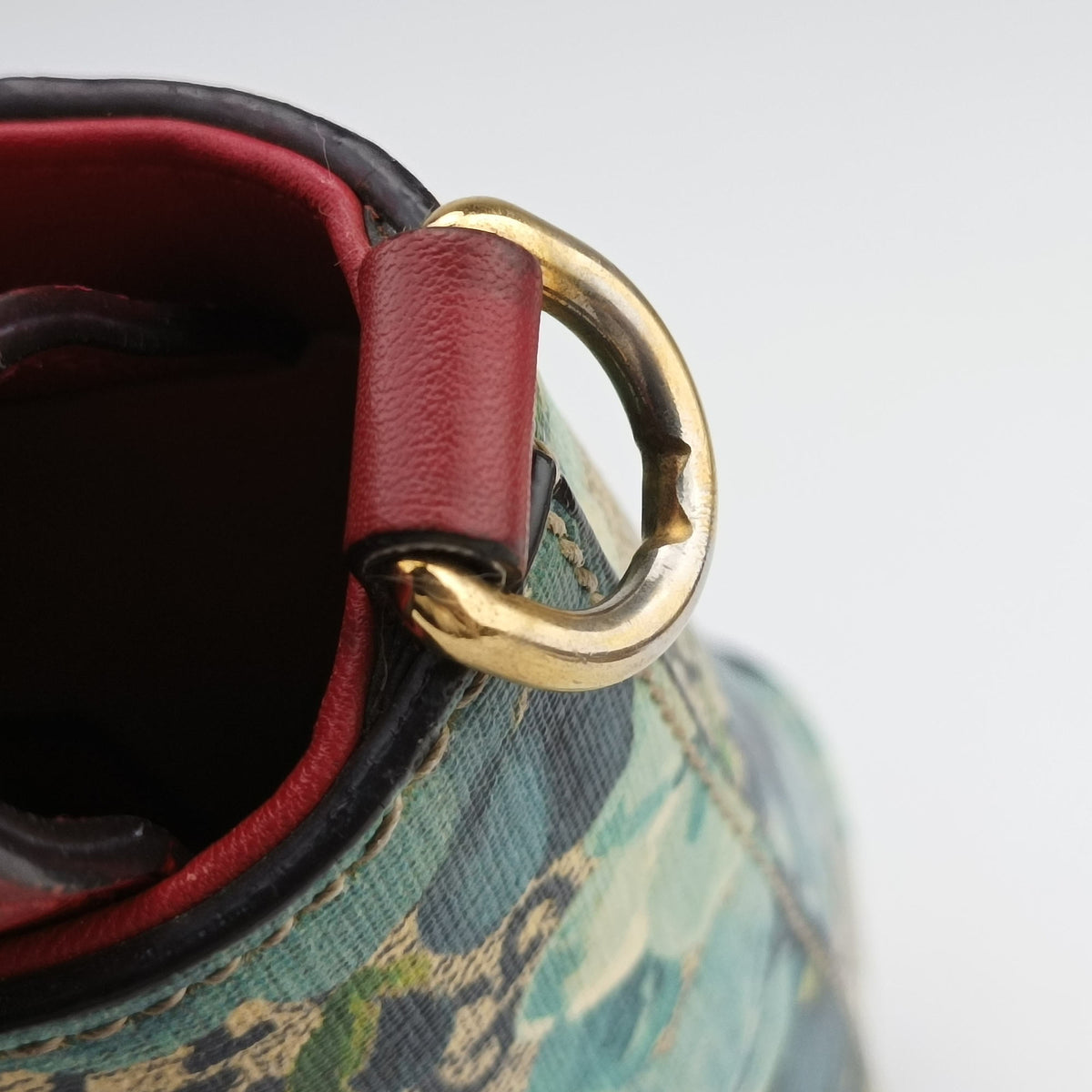 Pre-owned Gucci GG Blooms beige×Red×Multicolour PVC coated canvas×Leather 409534 shoulderbag | stylenewstar