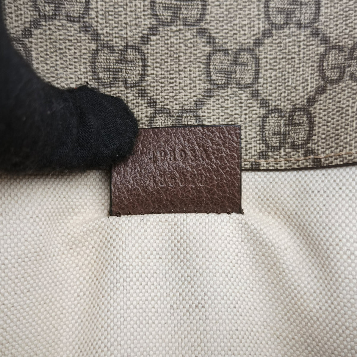 Secondhand Gucci NEO VINTAGE GG Supreme Beige×Brown PVC coated canvas×Leather 493930 bum bag/waist bag | stylenewstar