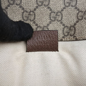 Secondhand Gucci NEO VINTAGE GG Supreme Beige×Brown PVC coated canvas×Leather 493930 bum bag/waist bag | stylenewstar
