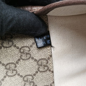 Secondhand Gucci NEO VINTAGE GG Supreme Beige×Brown PVC coated canvas×Leather 493930 bum bag/waist bag | stylenewstar