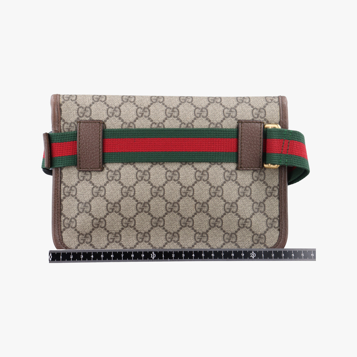 Secondhand Gucci NEO VINTAGE GG Supreme Beige×Brown PVC coated canvas×Leather 493930 bum bag/waist bag | stylenewstar
