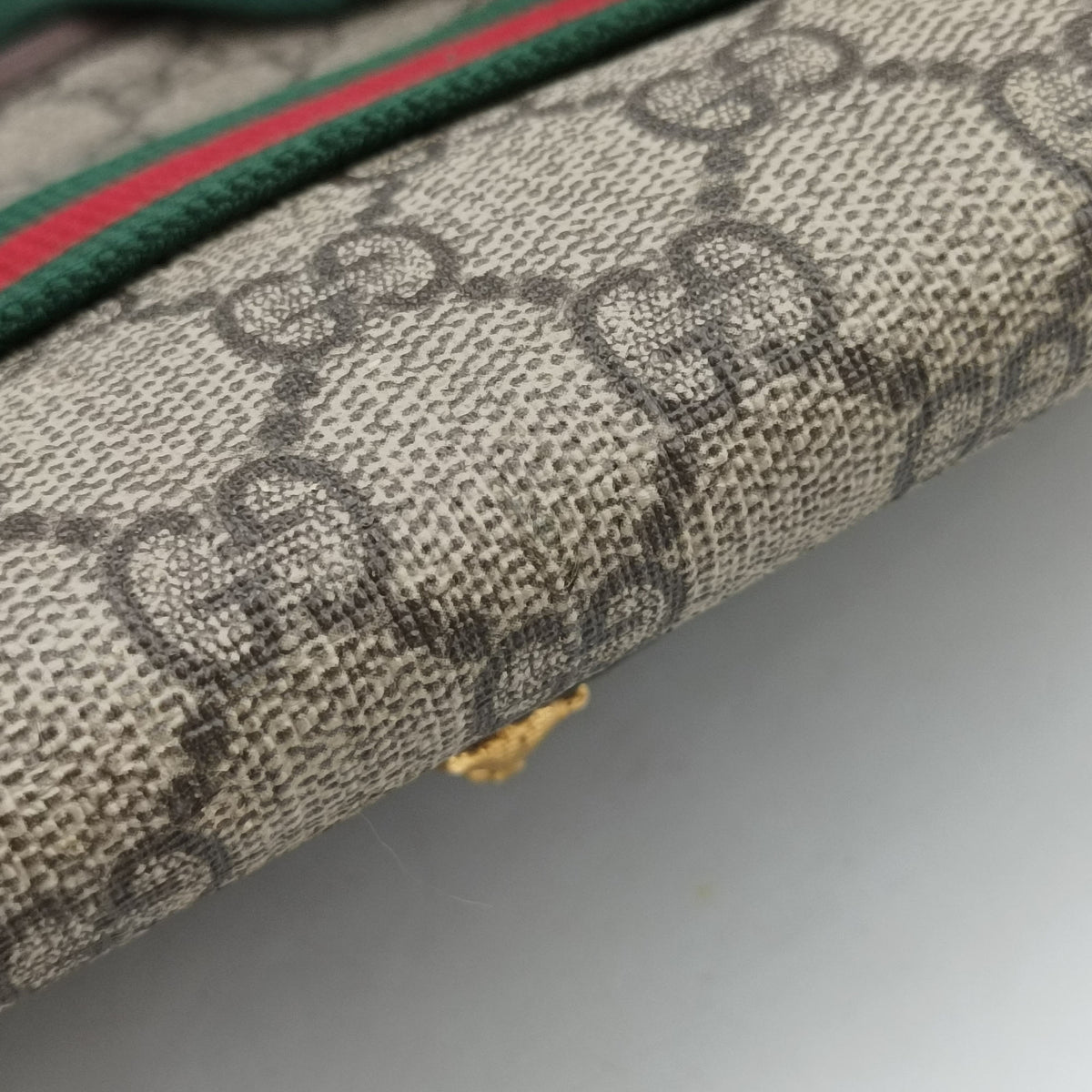Secondhand Gucci NEO VINTAGE GG Supreme Beige×Brown PVC coated canvas×Leather 493930 bum bag/waist bag | stylenewstar