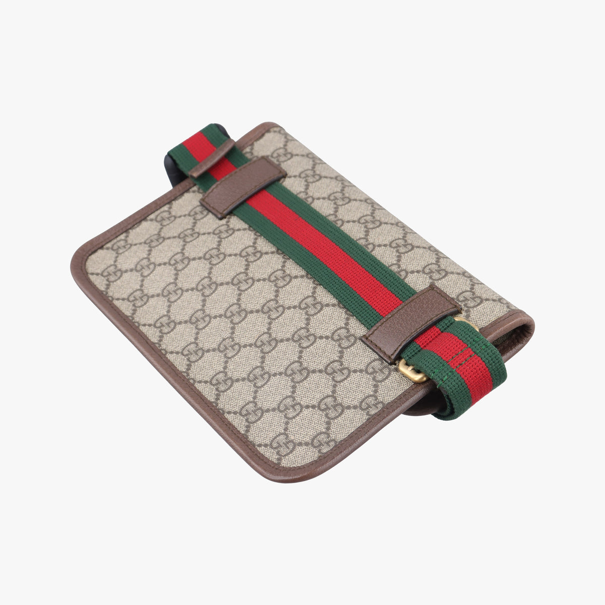 Secondhand Gucci NEO VINTAGE GG Supreme Beige×Brown PVC coated canvas×Leather 493930 bum bag/waist bag | stylenewstar