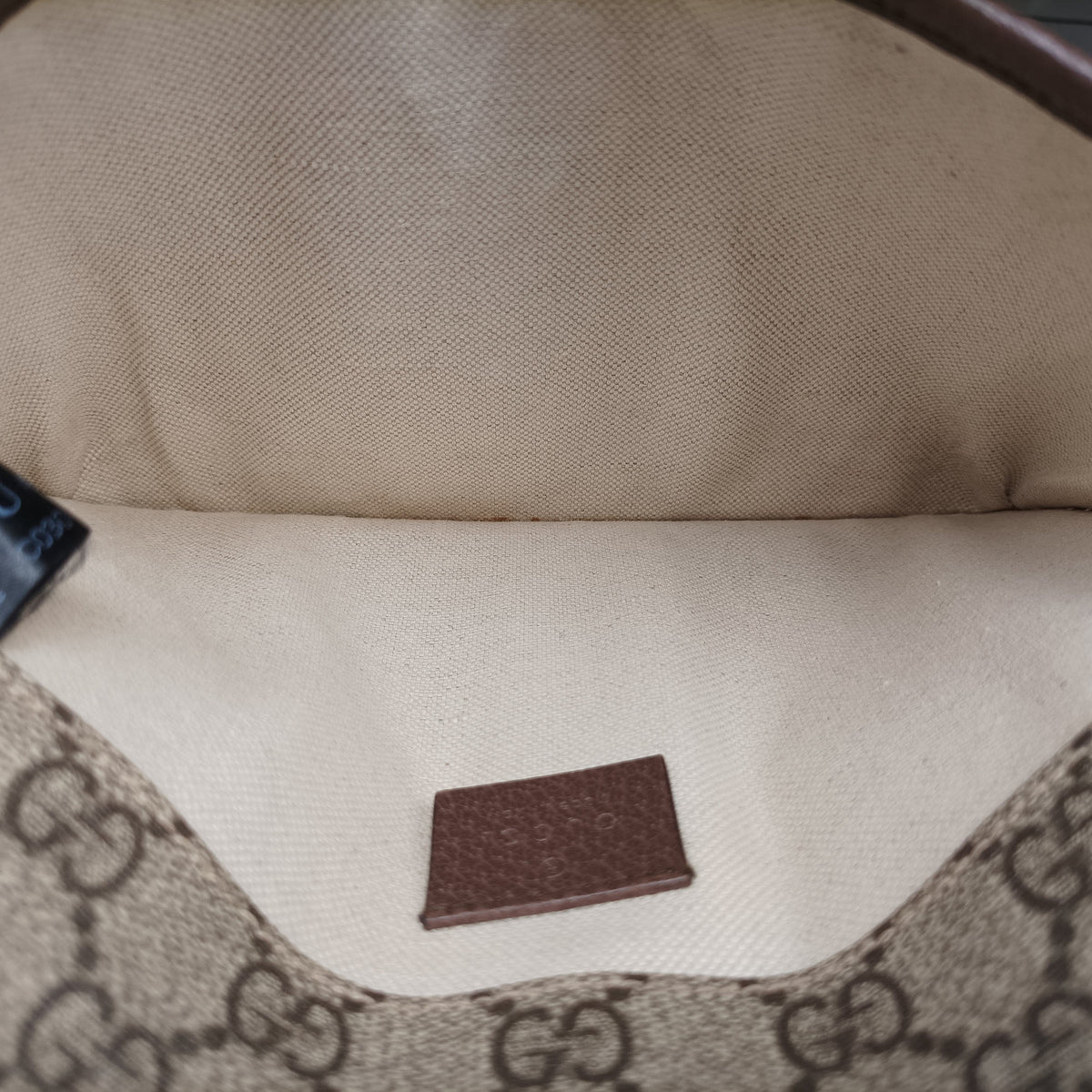 Secondhand Gucci NEO VINTAGE GG Supreme Beige×Brown PVC coated canvas×Leather 493930 bum bag/waist bag | stylenewstar