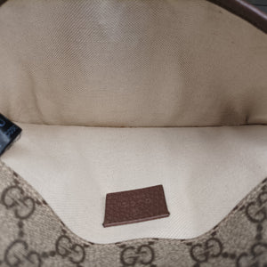 Secondhand Gucci NEO VINTAGE GG Supreme Beige×Brown PVC coated canvas×Leather 493930 bum bag/waist bag | stylenewstar