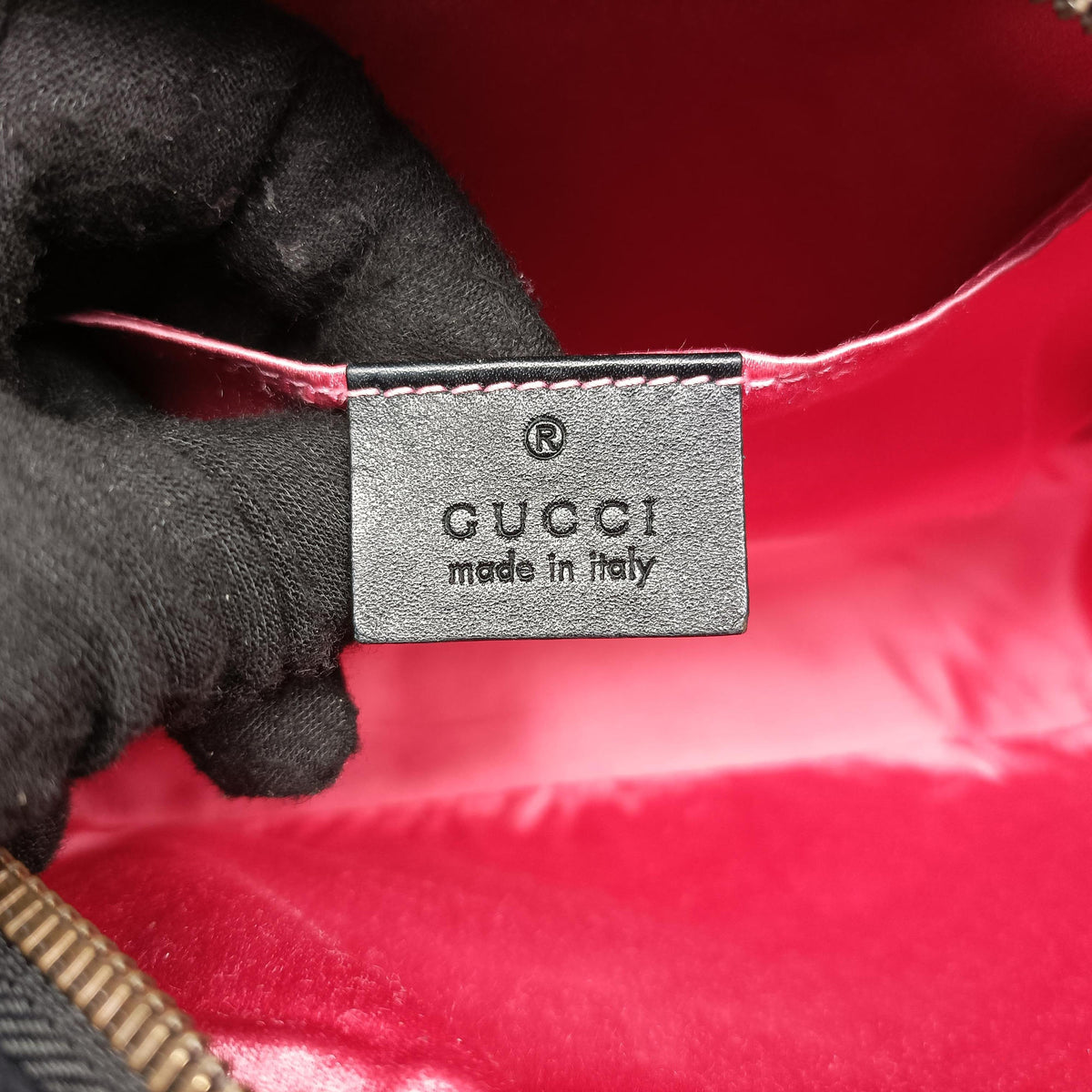 Pre-owned Gucci GG Marmont Black velour 447632 shoulderbag | stylenewstar