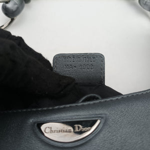 Pre-owned Christian Dior Pearl Malice Hobo Grey Leather  handbag | stylenewstar