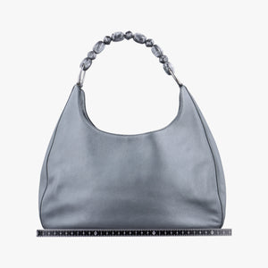 Pre-owned Christian Dior Pearl Malice Hobo Grey Leather  handbag | stylenewstar