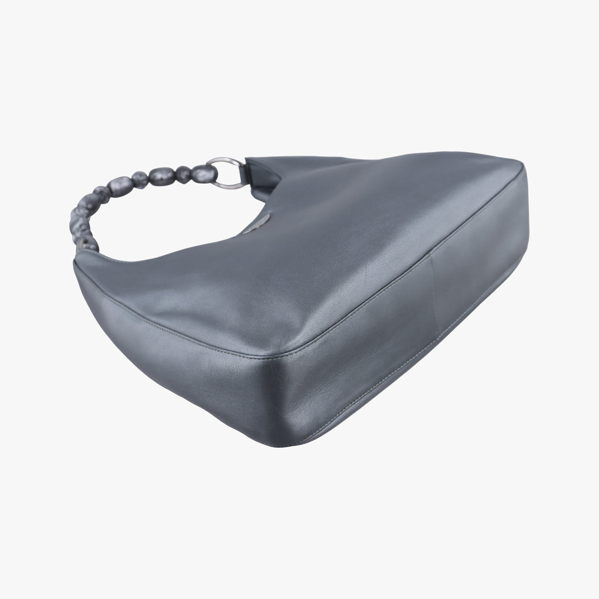 Pre-owned Christian Dior Pearl Malice Hobo Grey Leather  handbag | stylenewstar
