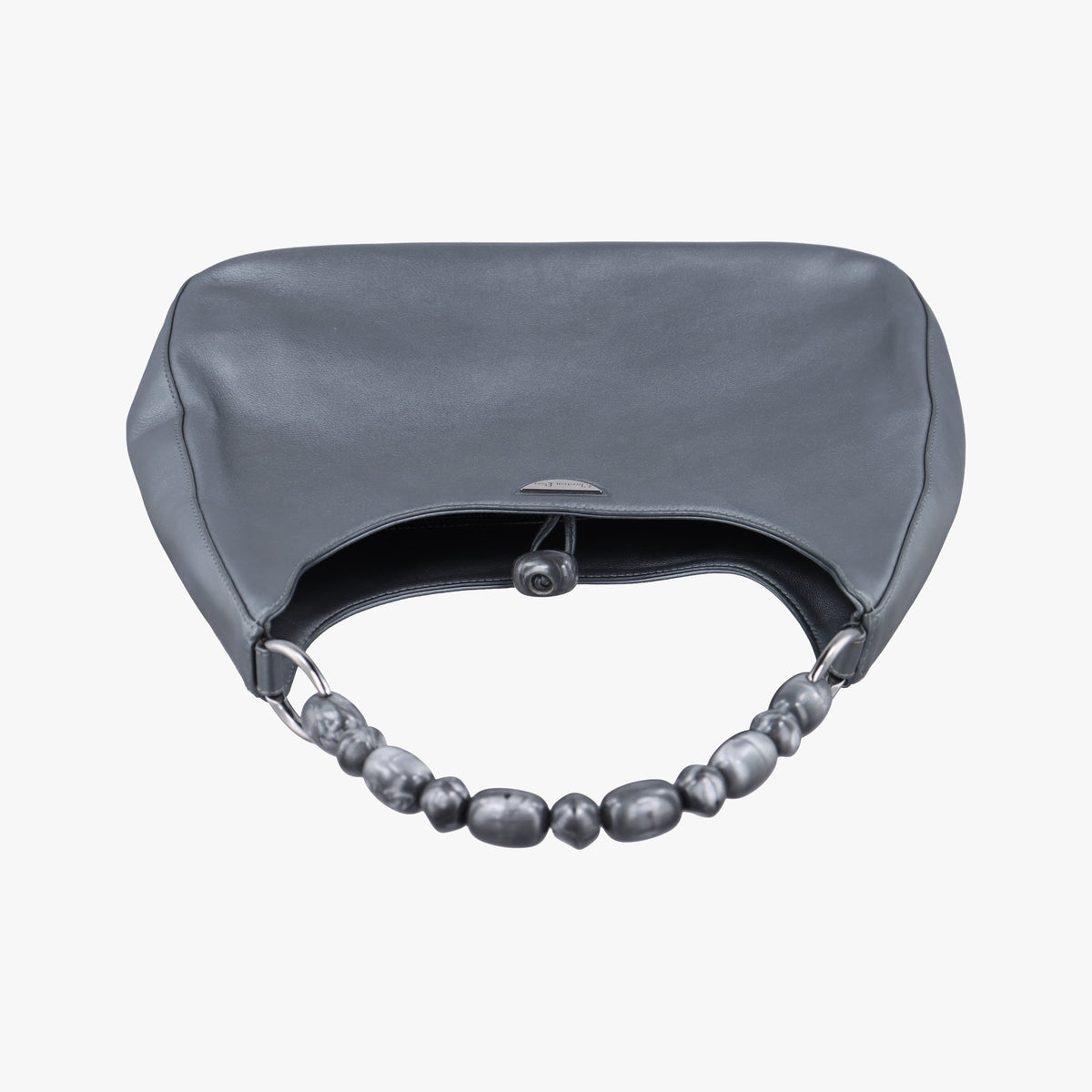 Pre-owned Christian Dior Pearl Malice Hobo Grey Leather  handbag | stylenewstar