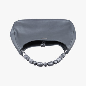 Pre-owned Christian Dior Pearl Malice Hobo Grey Leather  handbag | stylenewstar