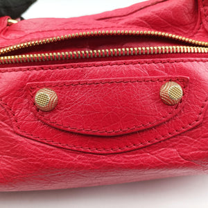 Pre-owned Balenciaga The Town Red lambskin  shoulderbag | stylenewstar