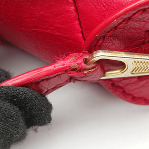 Pre-owned Balenciaga The Town Red lambskin  shoulderbag | stylenewstar