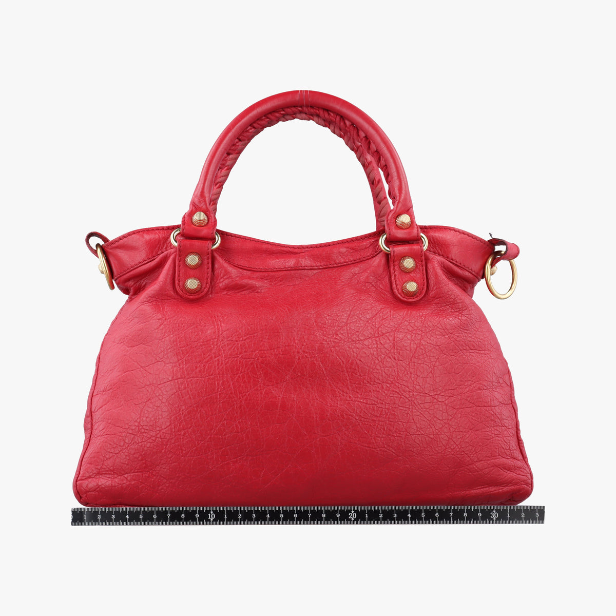 Pre-owned Balenciaga The Town Red lambskin  shoulderbag | stylenewstar