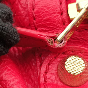 Pre-owned Balenciaga The Town Red lambskin  shoulderbag | stylenewstar