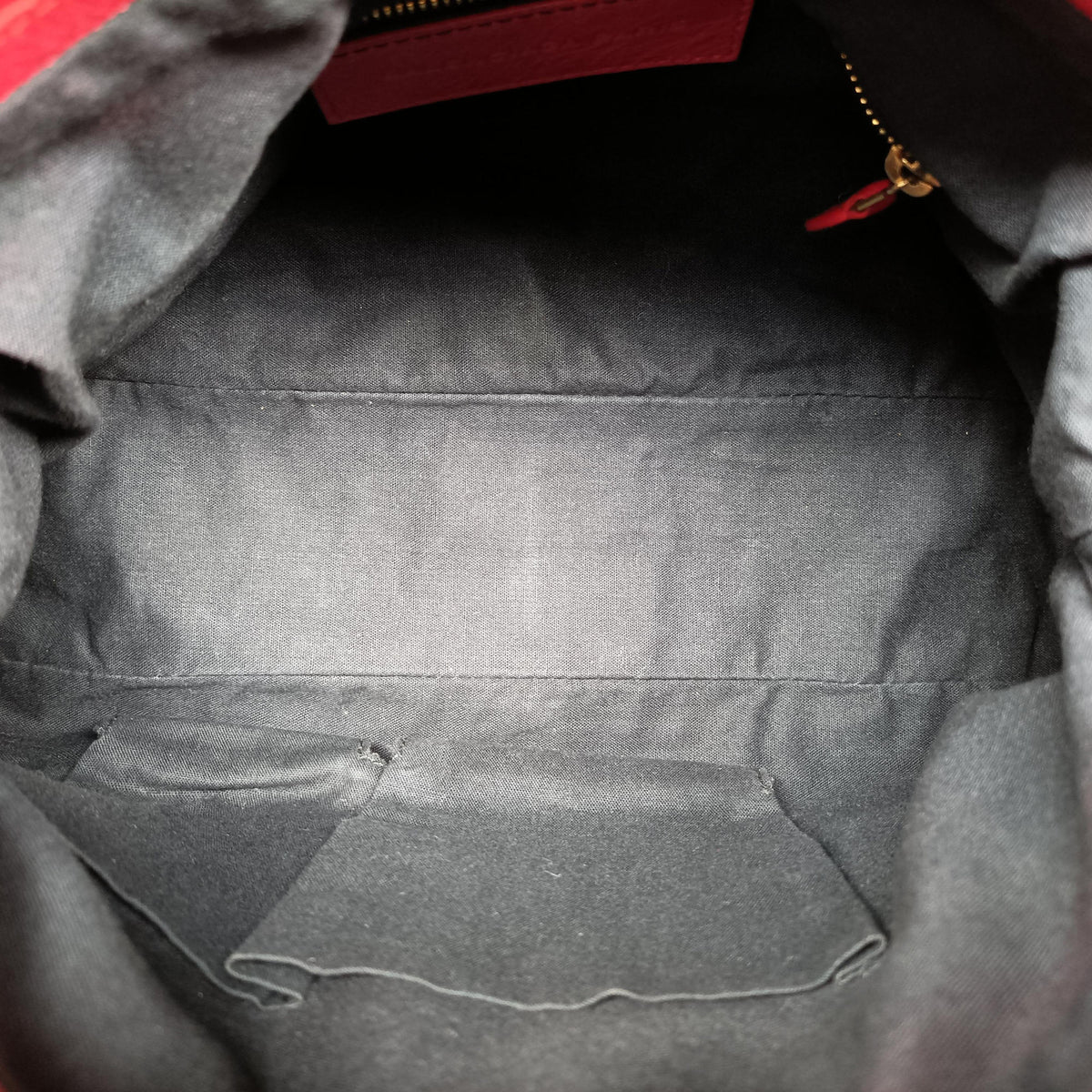Pre-owned Balenciaga The Town Red lambskin  shoulderbag | stylenewstar