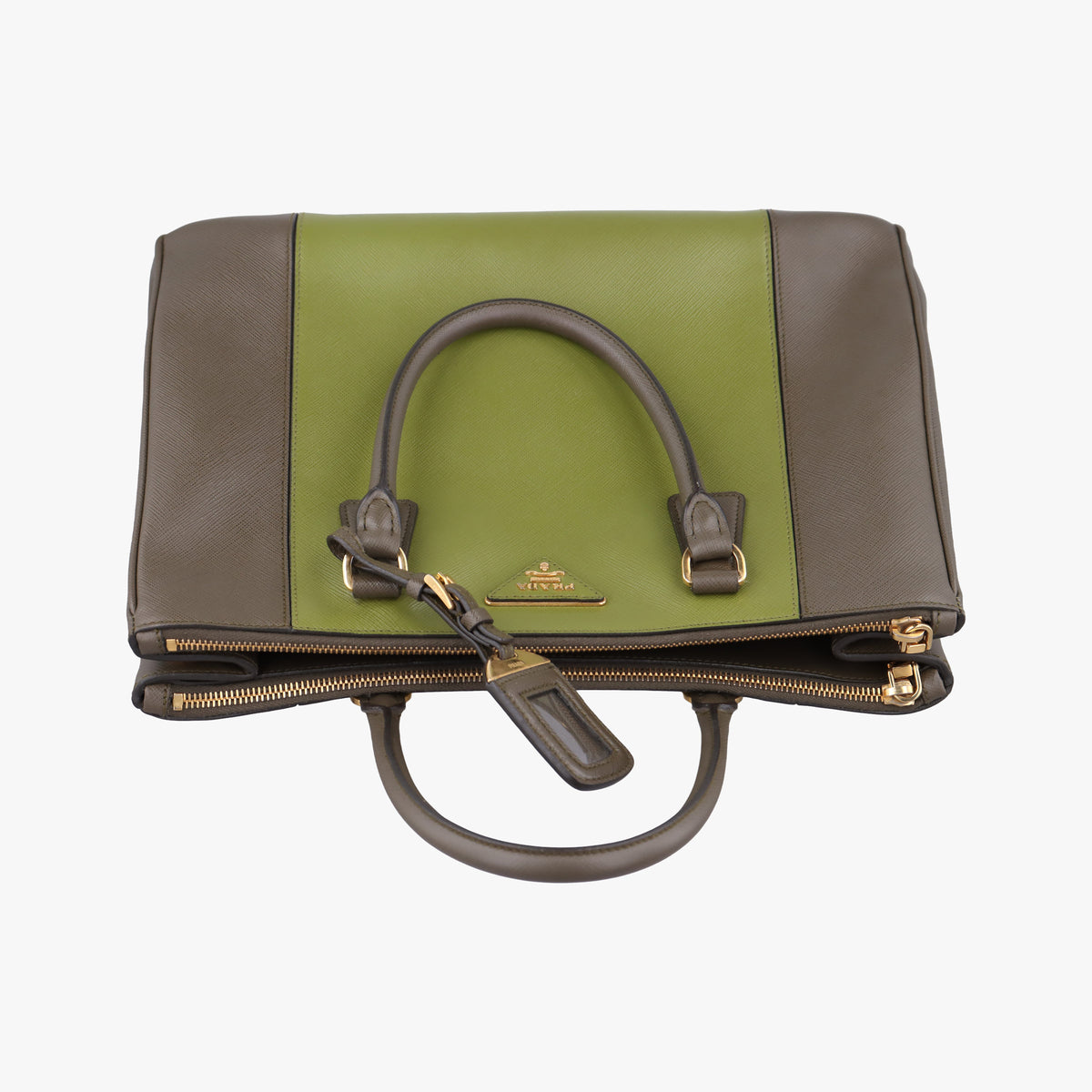 Vintage Prada Galleria Green SAFFIANO Leather B2274C handbag | stylenewstar