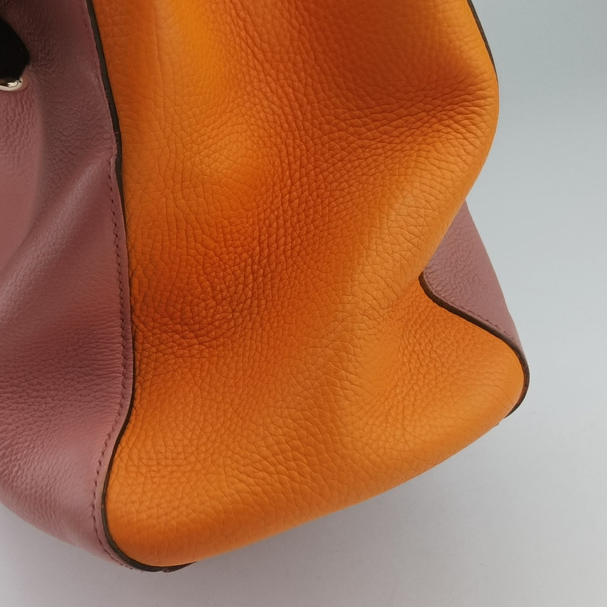 Pre-owned Gucci Bamboo Shopper Pink×Orange Leather 323660 handbag | stylenewstar