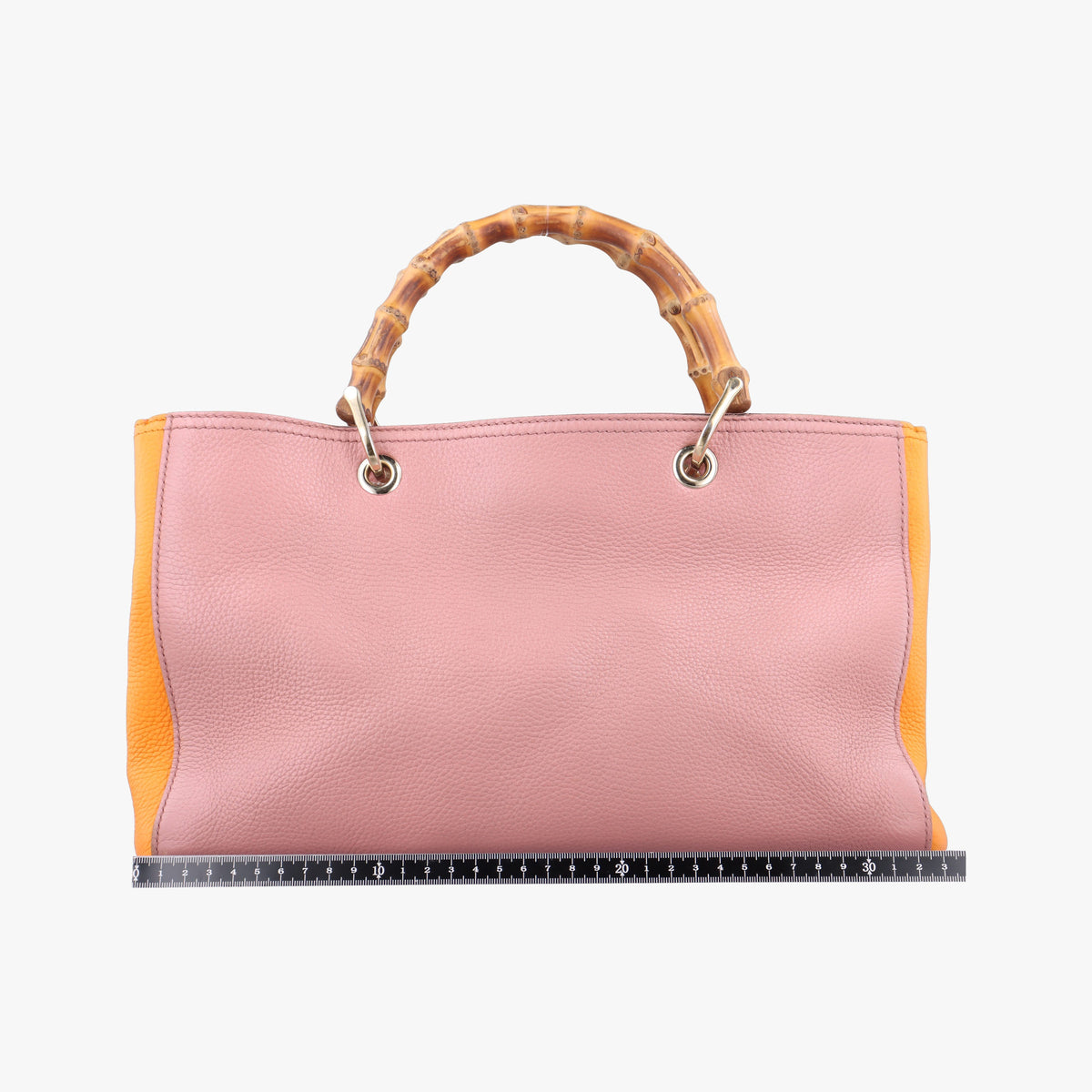 Pre-owned Gucci Bamboo Shopper Pink×Orange Leather 323660 handbag | stylenewstar