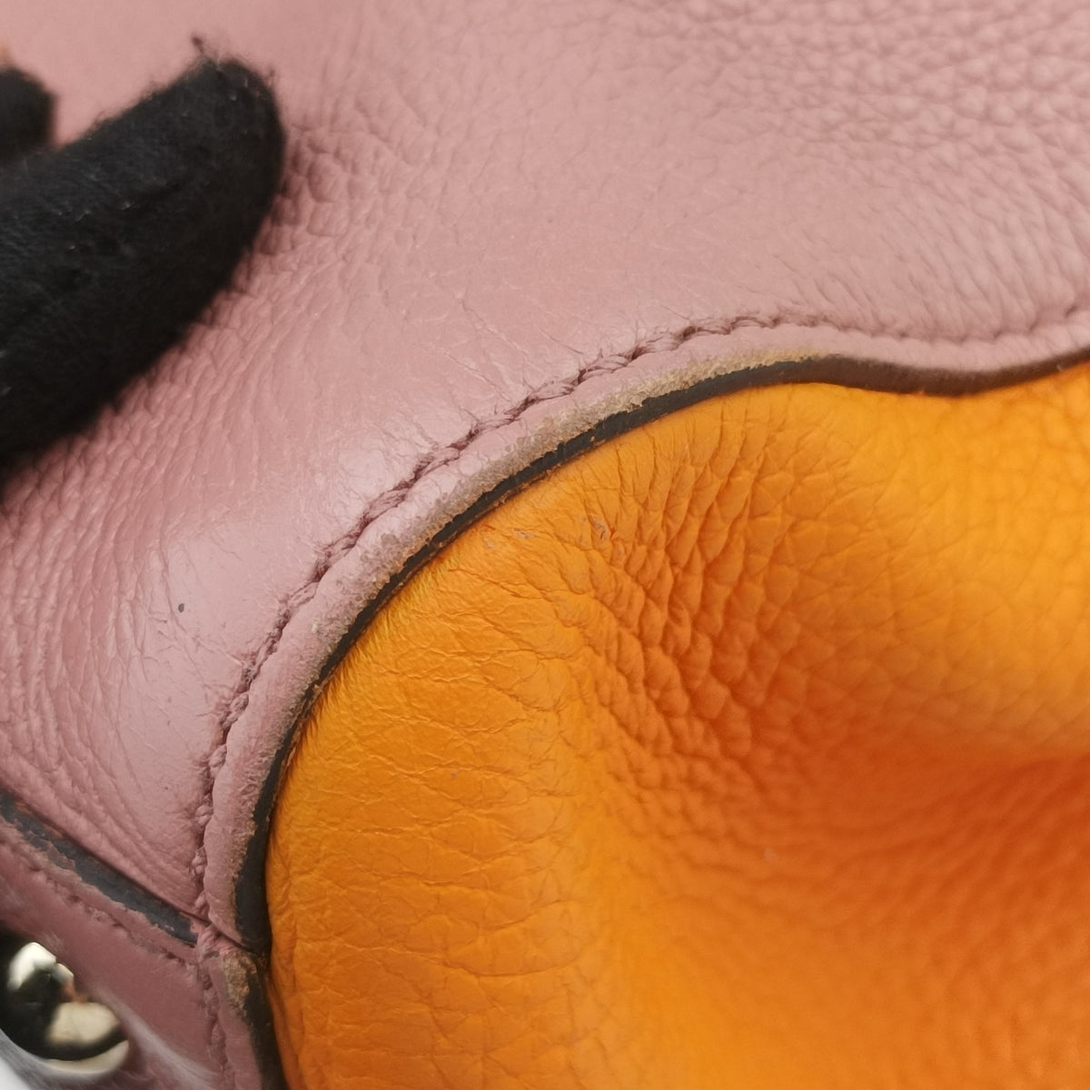 Pre-owned Gucci Bamboo Shopper Pink×Orange Leather 323660 handbag | stylenewstar