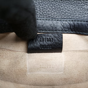 Pre-owned Gucci 1973 Double G Black Leather 251821 shoulderbag | stylenewstar
