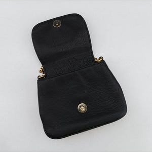 Pre-owned Gucci 1973 Double G Black Leather 251821 shoulderbag | stylenewstar