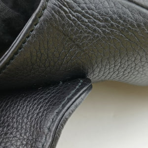 Pre-owned Gucci 1973 Double G Black Leather 251821 shoulderbag | stylenewstar