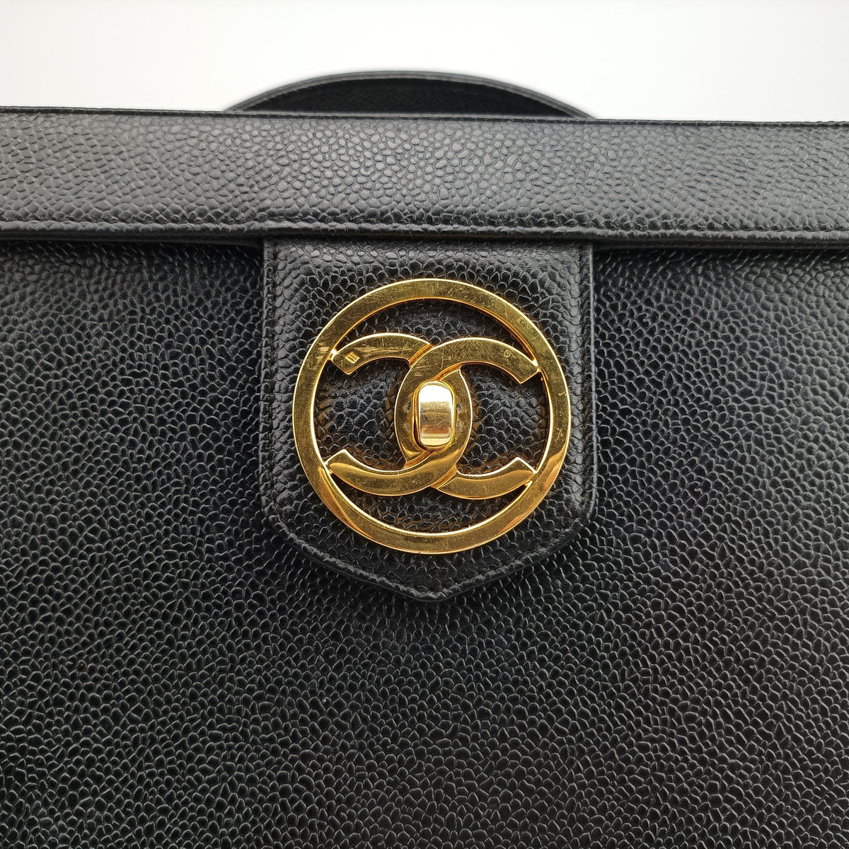 Pre-owned Chanel Cocomark Vanity Black Caviar skin A01999 shoulderbag | stylenewstar