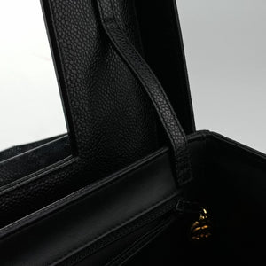 Pre-owned Chanel Cocomark Vanity Black Caviar skin A01999 shoulderbag | stylenewstar
