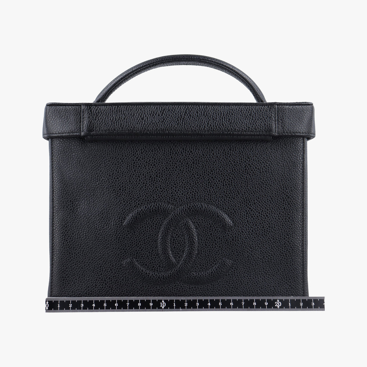 Pre-owned Chanel Cocomark Vanity Black Caviar skin A01999 shoulderbag | stylenewstar