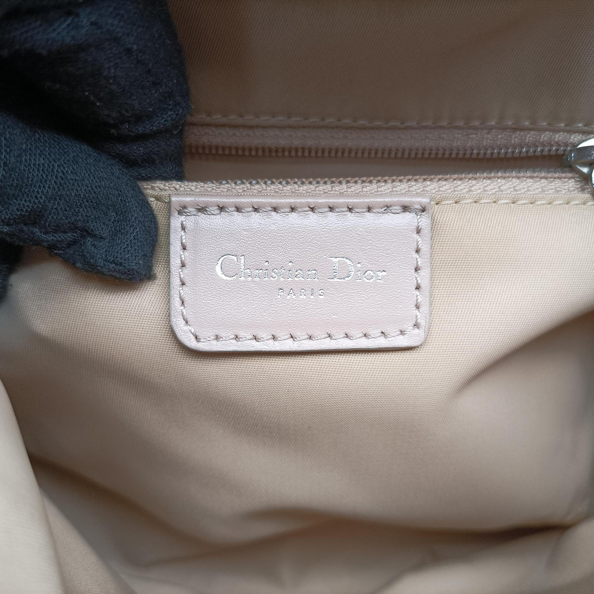 Secondhand Christian Dior Romantique Trotter Beige PVC coated canvas  shoulderbag | stylenewstar