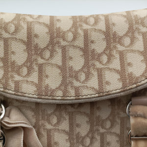 Secondhand Christian Dior Romantique Trotter Beige PVC coated canvas  shoulderbag | stylenewstar