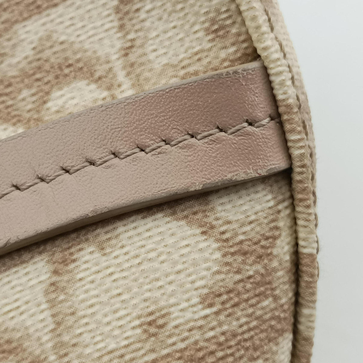 Secondhand Christian Dior Romantique Trotter Beige PVC coated canvas  shoulderbag | stylenewstar