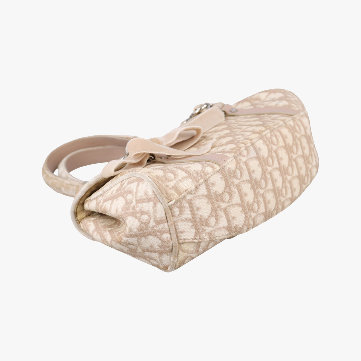 Secondhand Christian Dior Romantique Trotter Beige PVC coated canvas  shoulderbag | stylenewstar