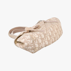 Secondhand Christian Dior Romantique Trotter Beige PVC coated canvas  shoulderbag | stylenewstar