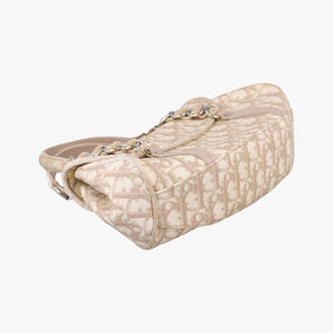 Secondhand Christian Dior Romantique Trotter Beige PVC coated canvas  shoulderbag | stylenewstar