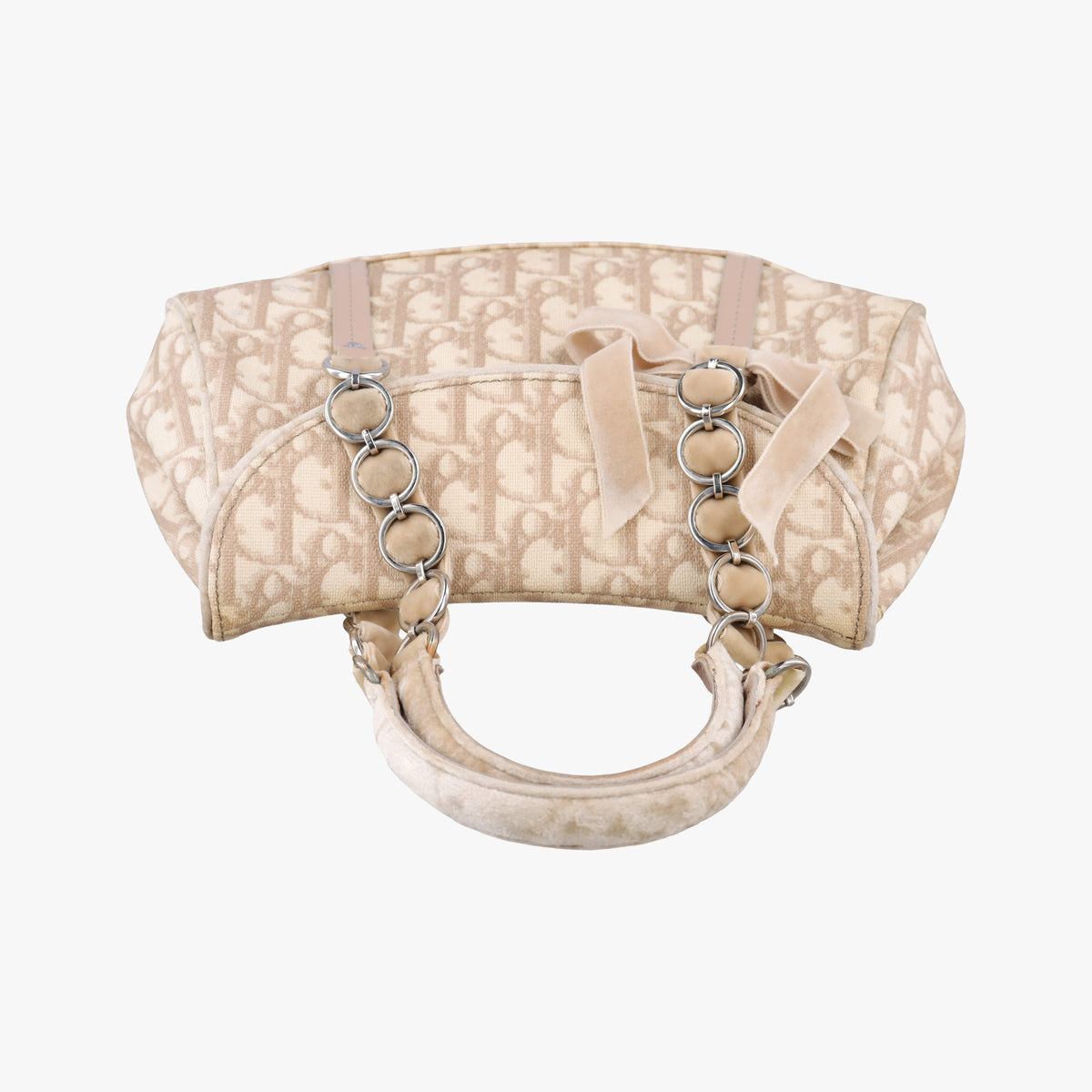 Secondhand Christian Dior Romantique Trotter Beige PVC coated canvas  shoulderbag | stylenewstar